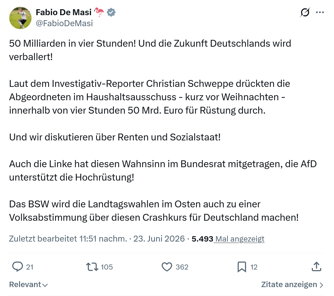 Fabio De Masi: 50 Milliarden in vier Stunden! Und...