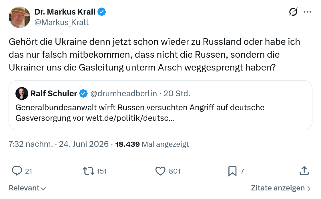 Markus Krall: Gehört die Ukraine denn jetzt...