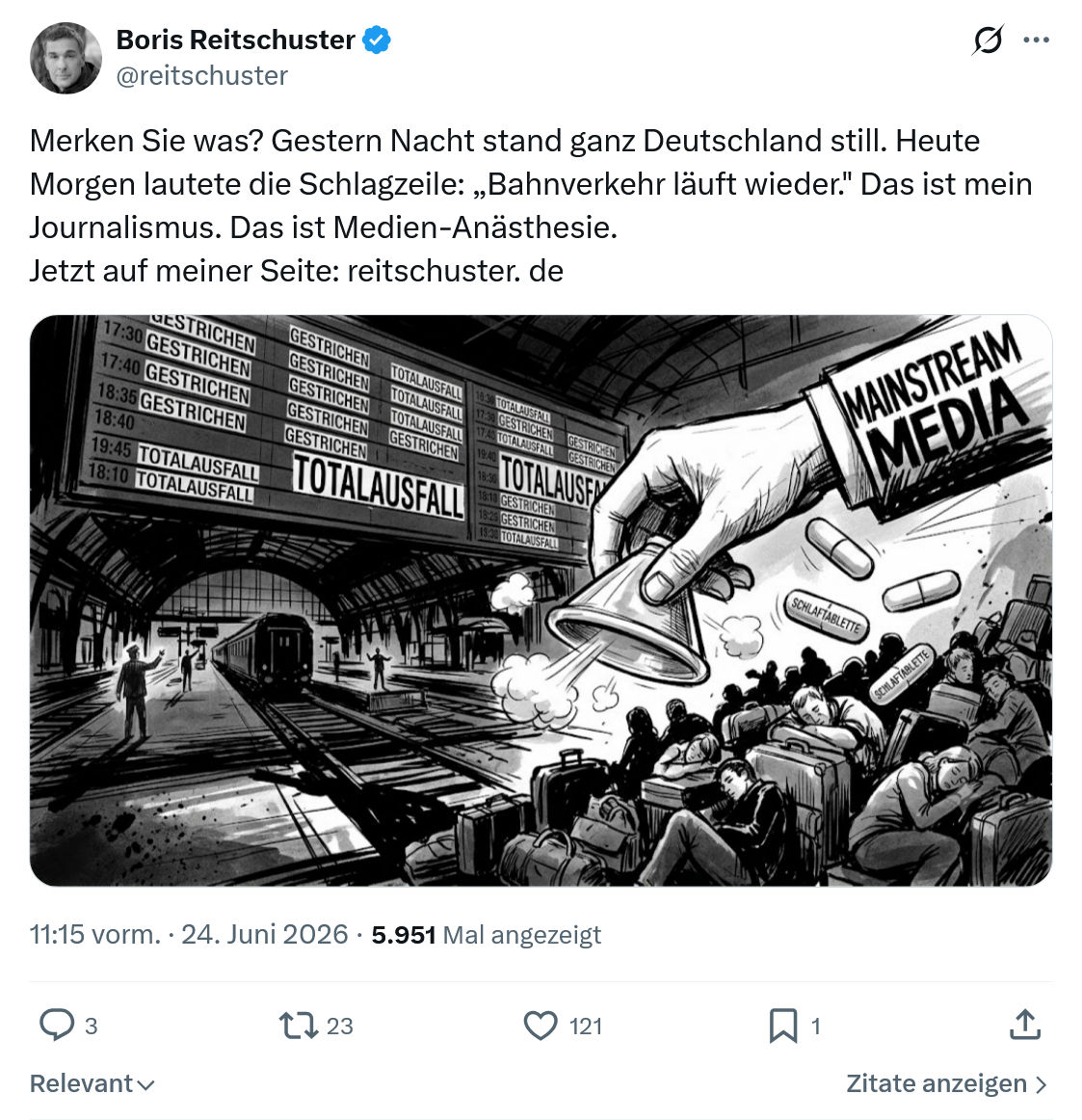 Boris Reitschuster: Merken Sie was? Gestern Nacht...