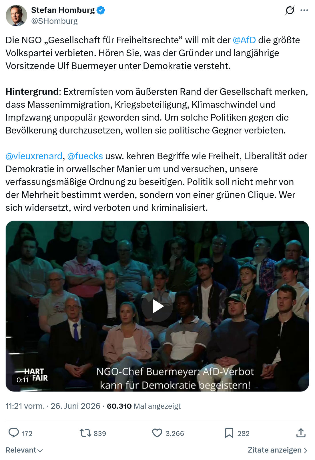 Stefan Homburg: Die NGO „Gesellschaft für Freiheitsrechte...