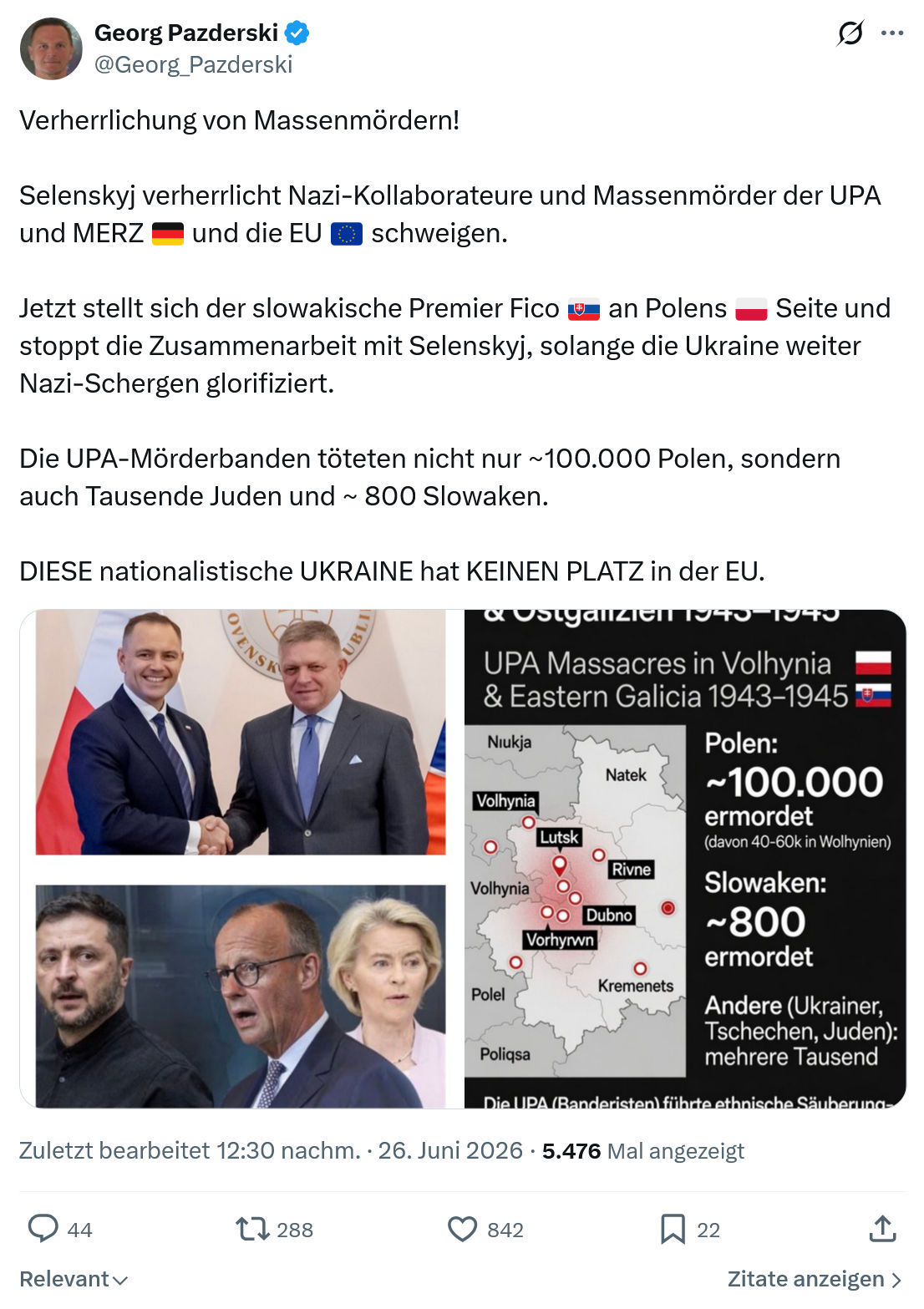 Georg Pazderski: Verherrlichung von Massenmördern...