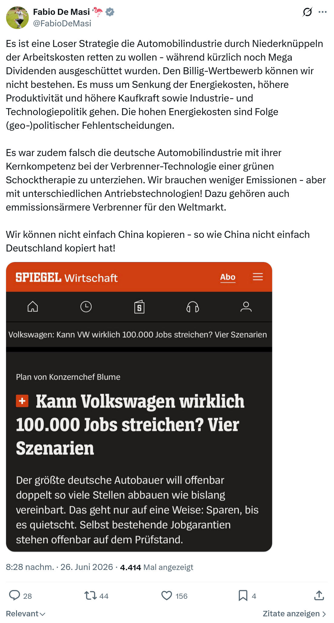 Fabio De Masi: Es ist eine Loser Strategie die...
