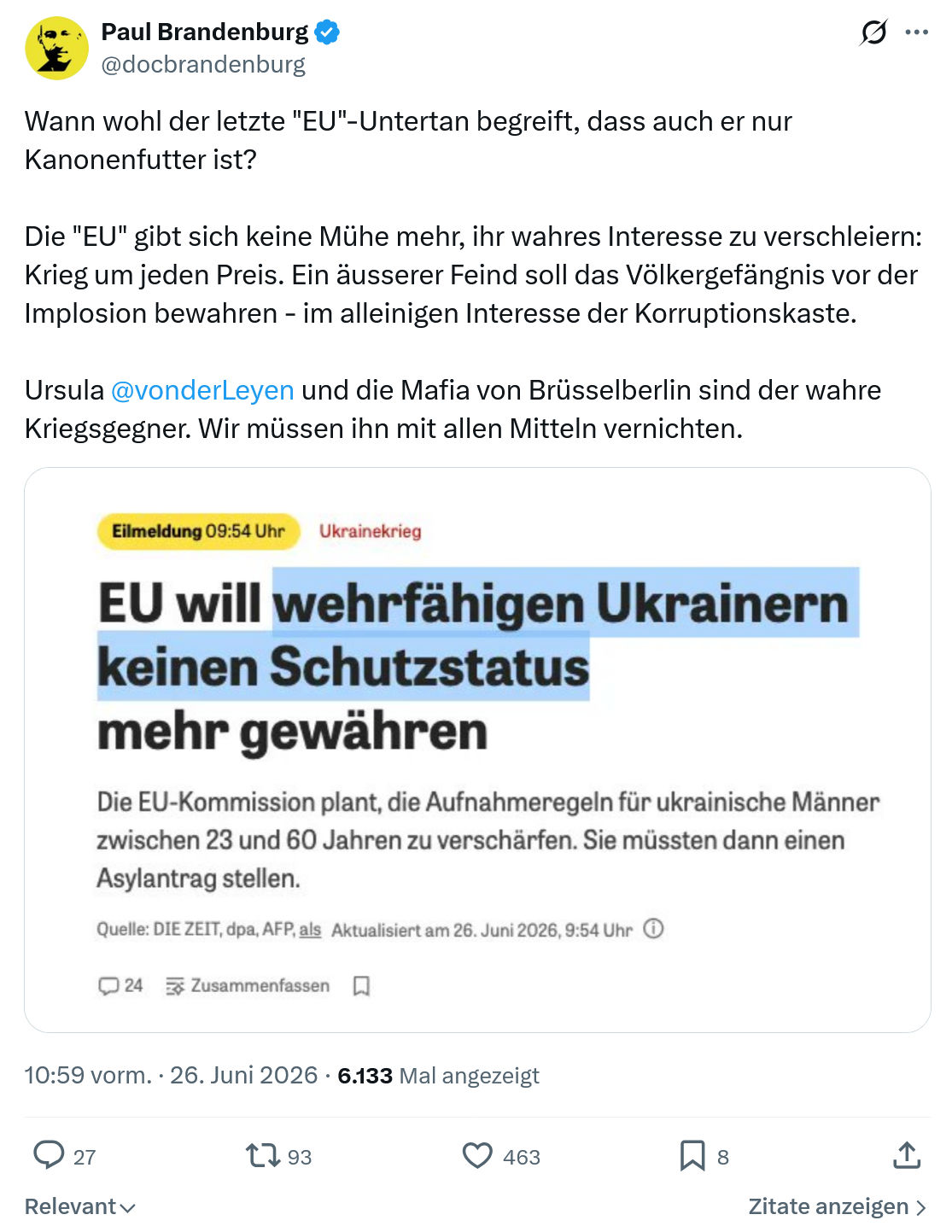 Paul Brandenburg: Wann wohl der letzte...