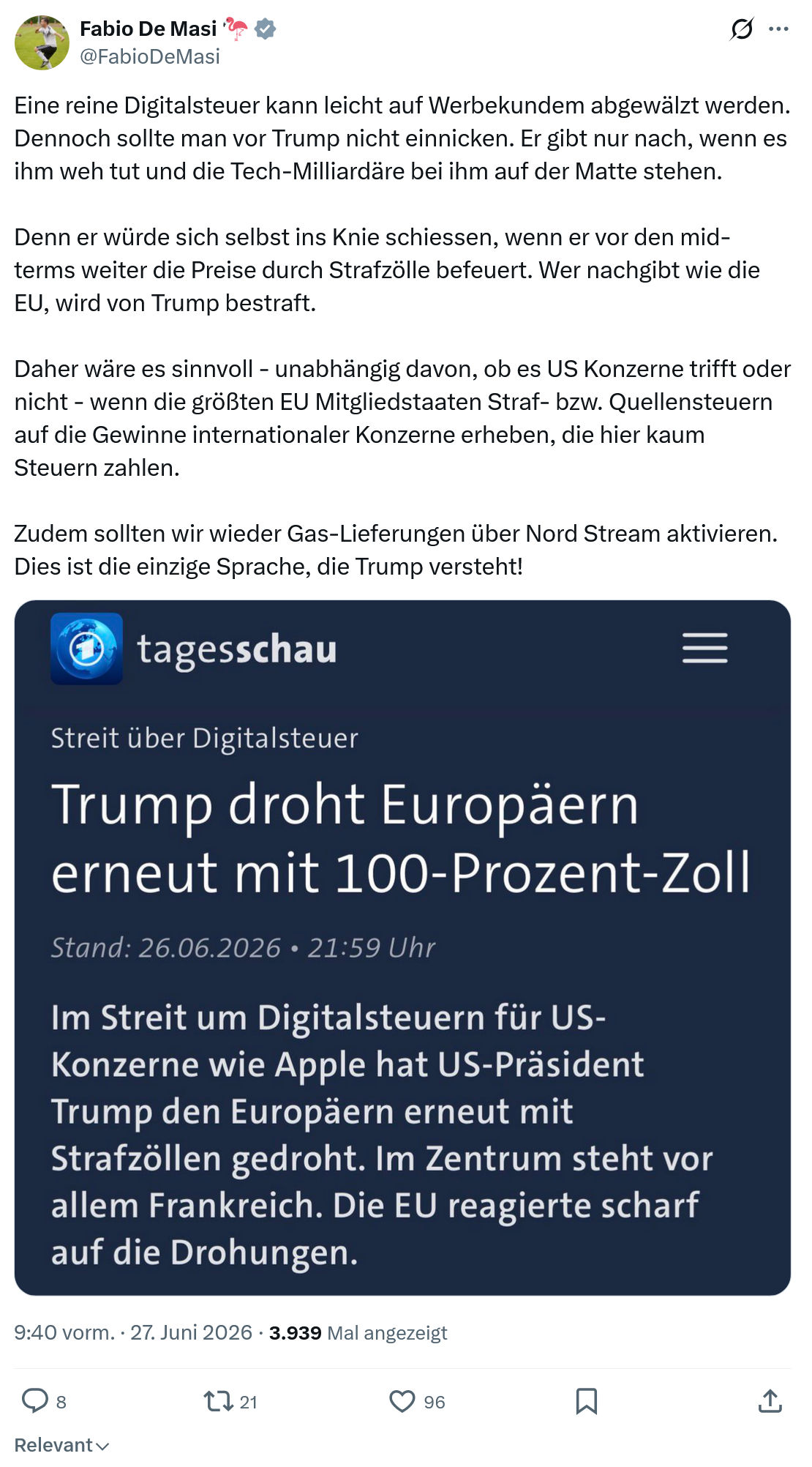 Fabio De Masi: Eine reine Digitalsteuer kann leicht auf...