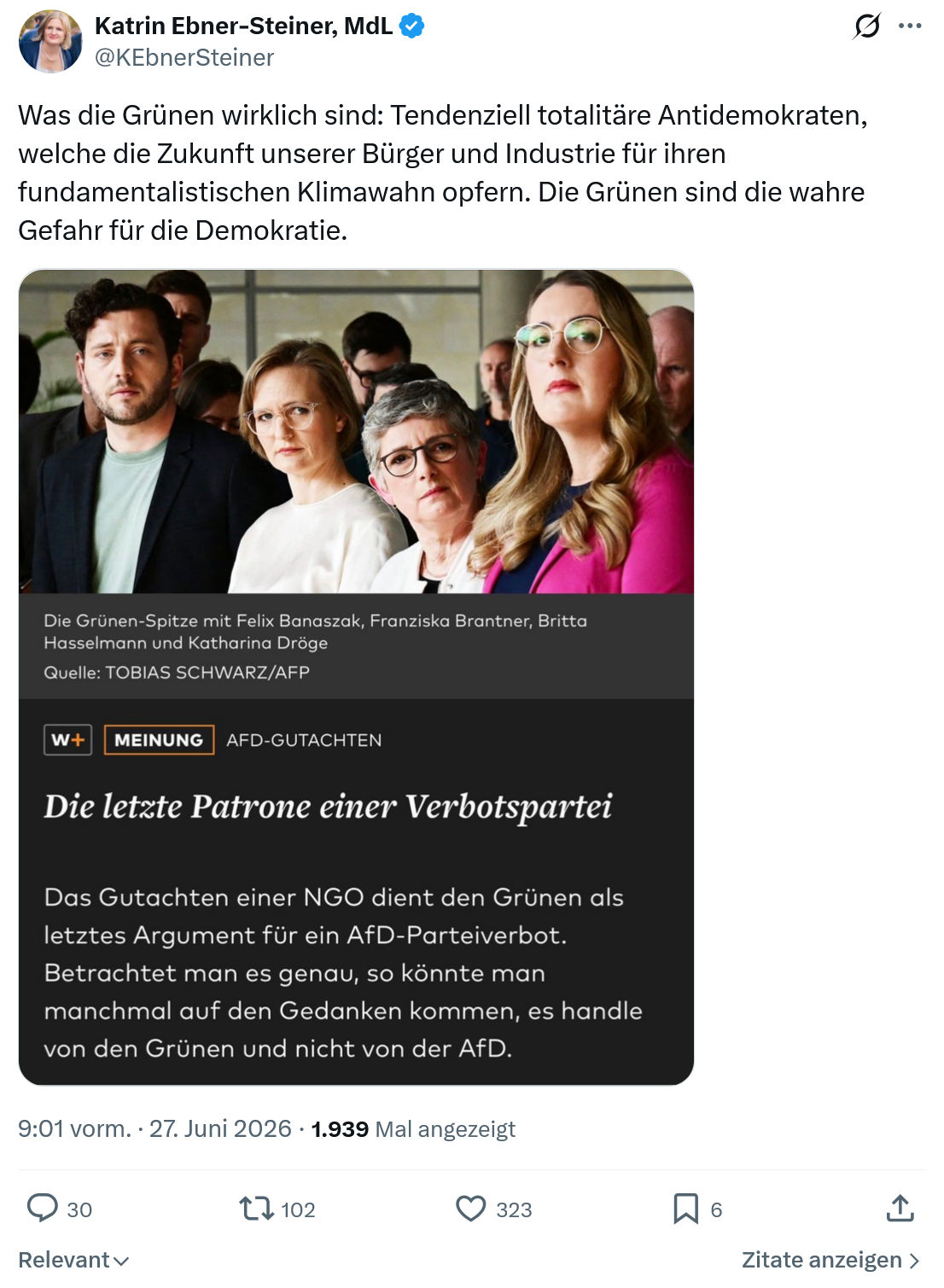 Katrin Ebner-Steiner: Was die Grünen wirklich sind...