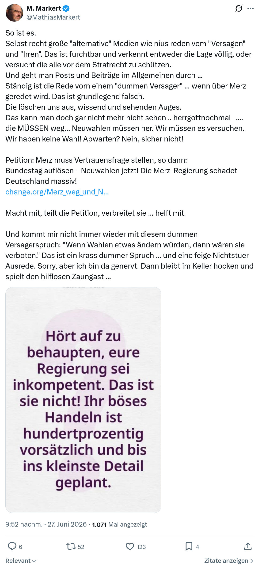 Mathias Markert: So ist es.  Selbst recht große...