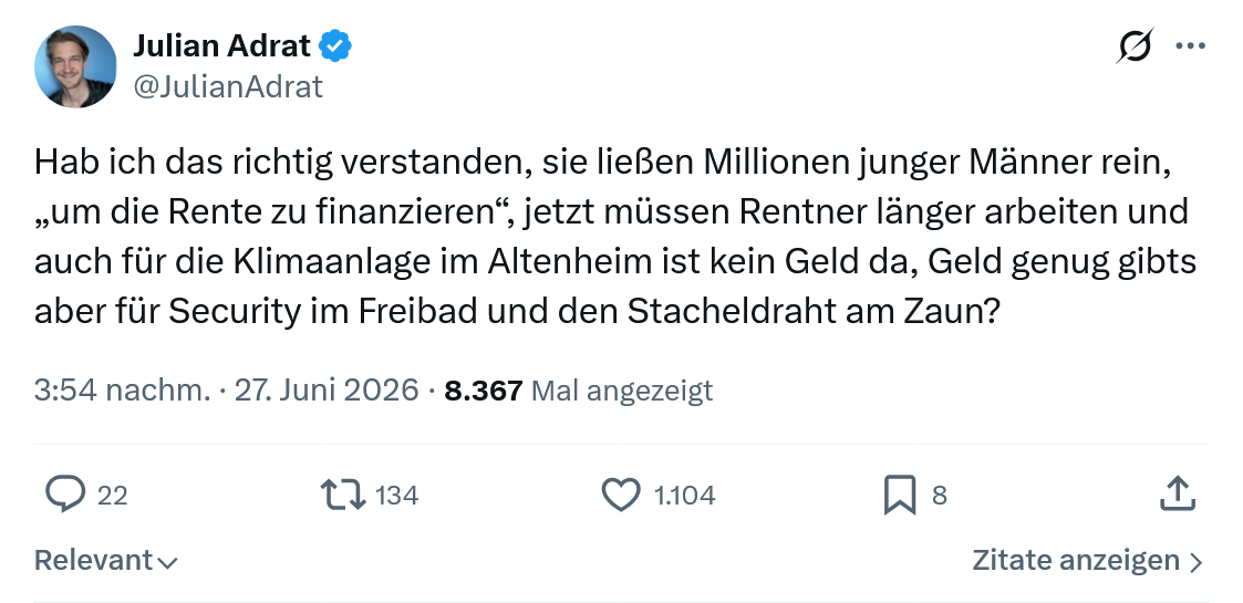 Julian Adrat: Hab ich das richtig verstanden...