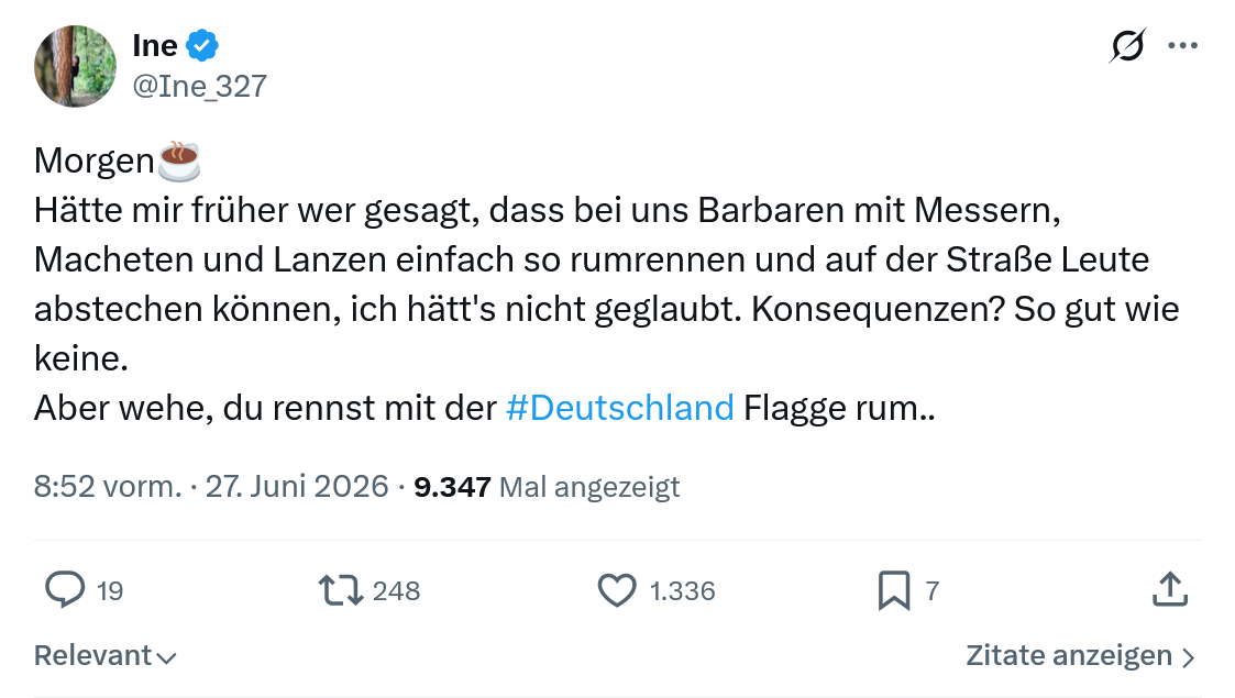 Ine: Morgen Hätte mir früher wer gesagt...
