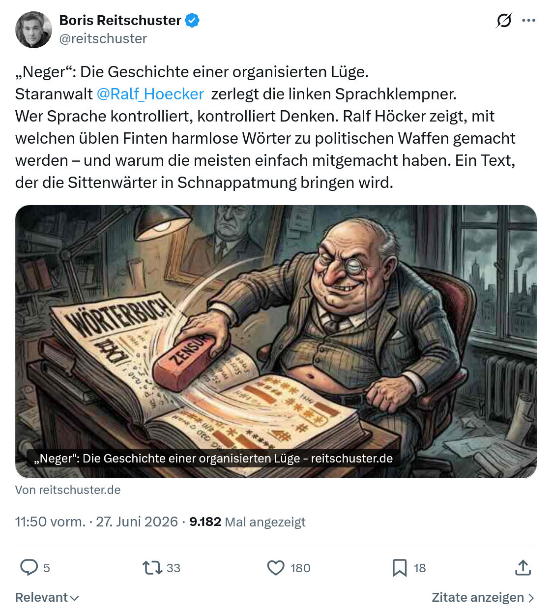 Boris Reitschuster: Neger: Die Geschichte einer organisierten