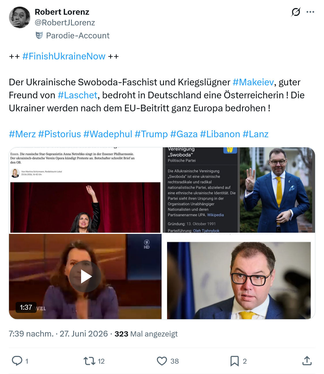 Robert Lorenz: Der Ukrainische Swoboda-Faschist und...