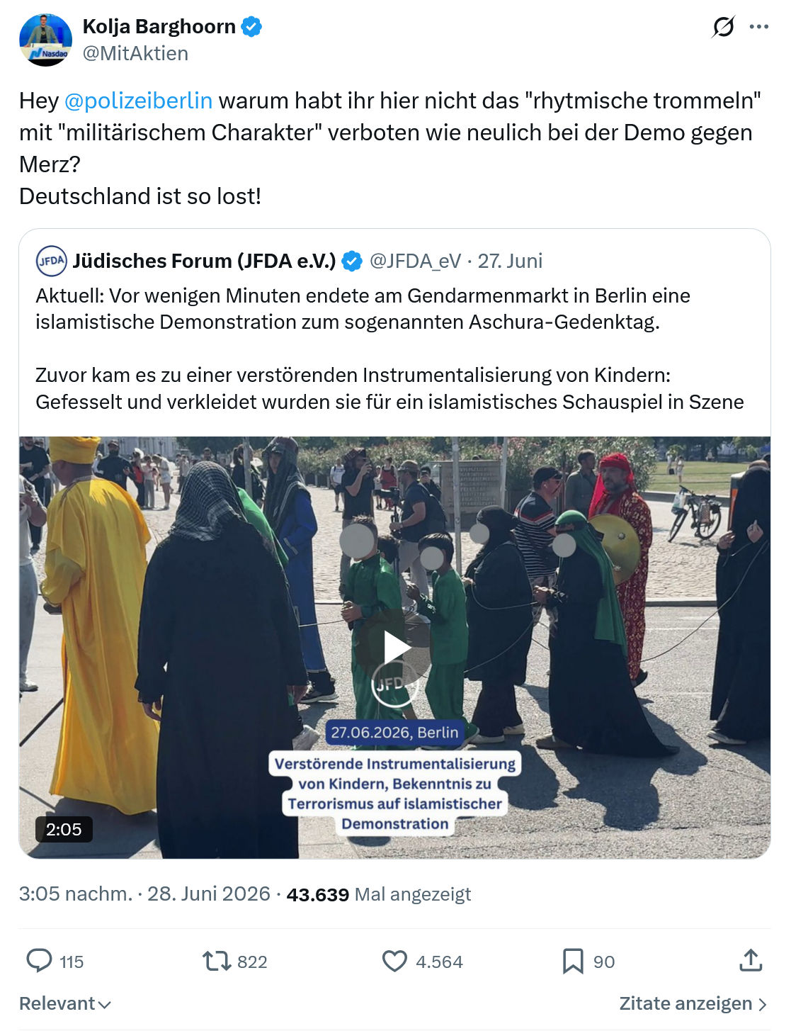 Kolja Barghoorn: Hey @polizeiberlin warum habt ihr...