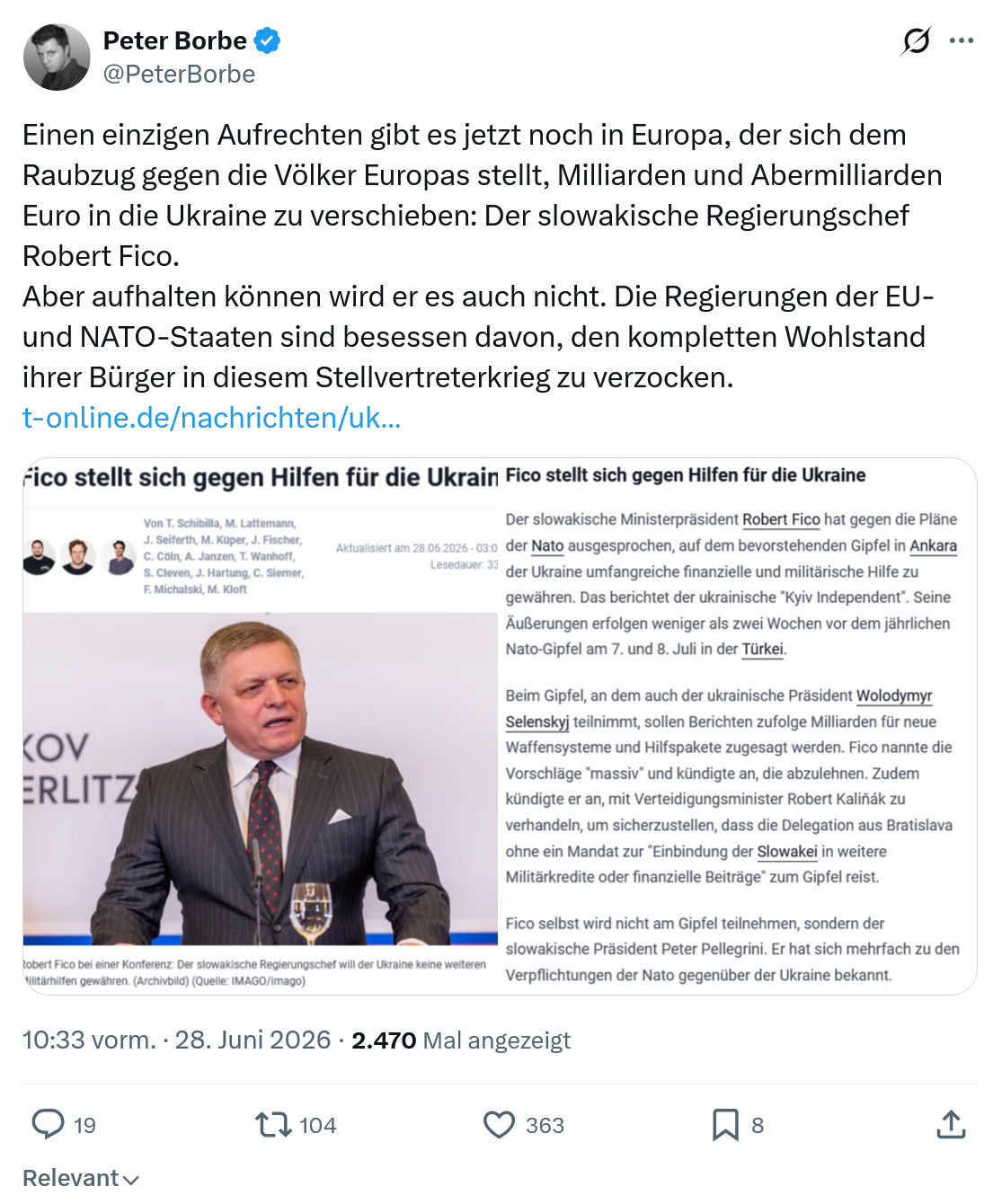 Peter Borbe: Einen einzigen Aufrechten gibt es...