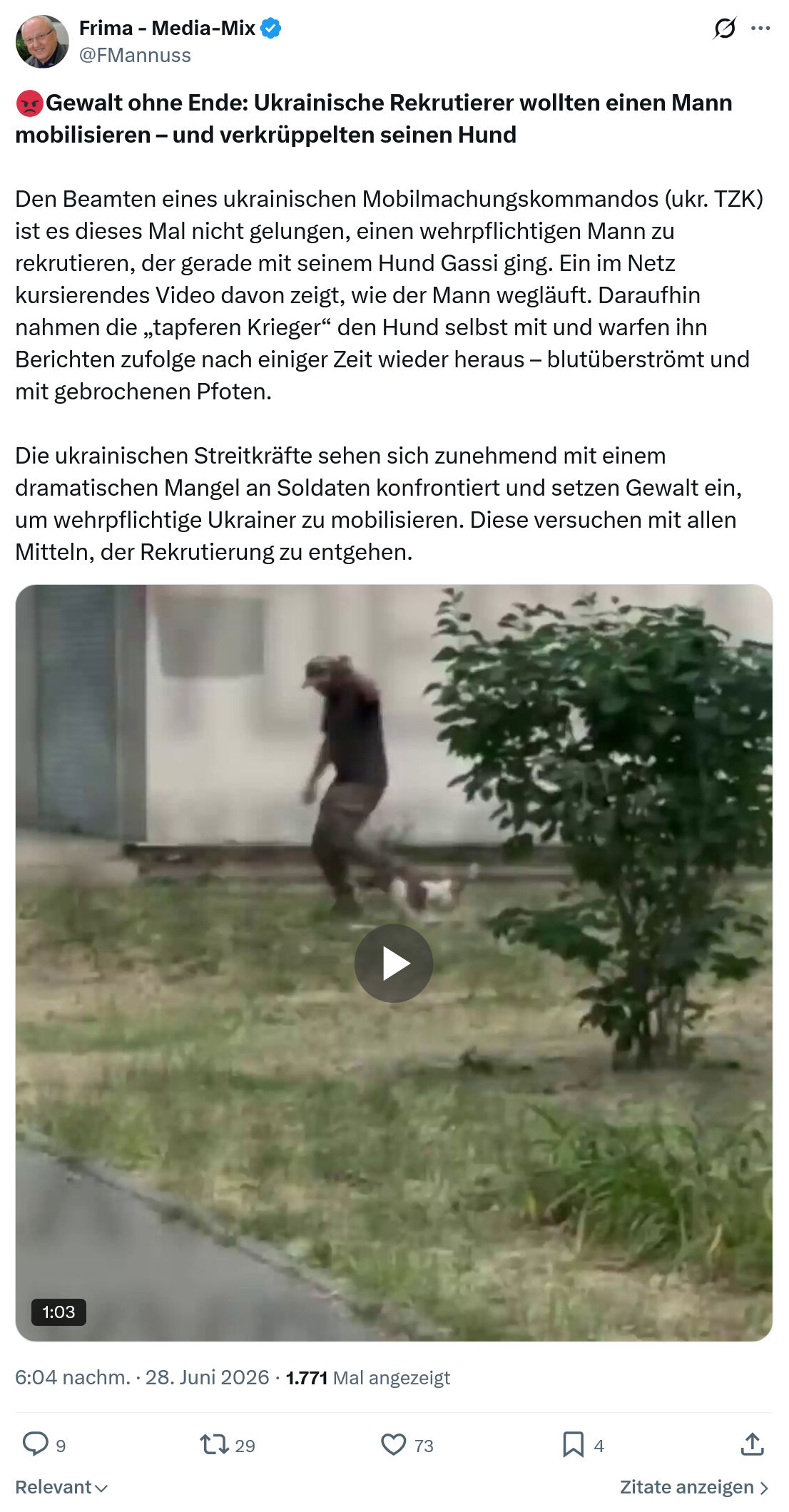 Friedrich Mannus: Gewalt ohne Ende...