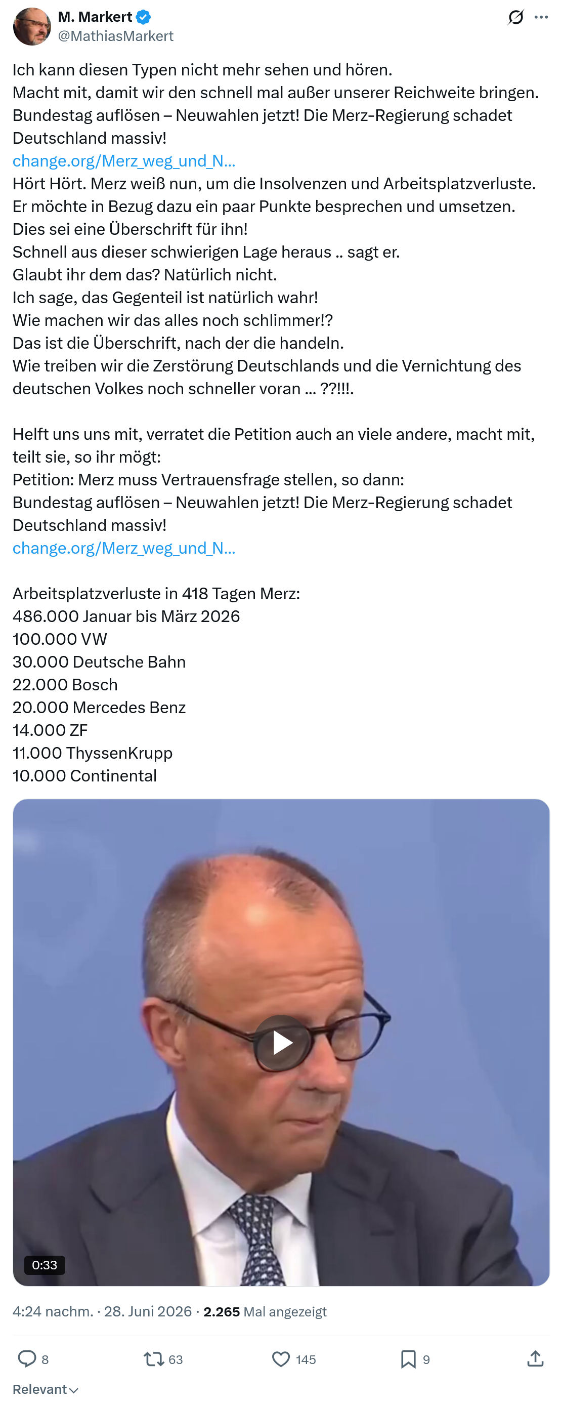 Mathias Markert: Ich kann diesen Typen...