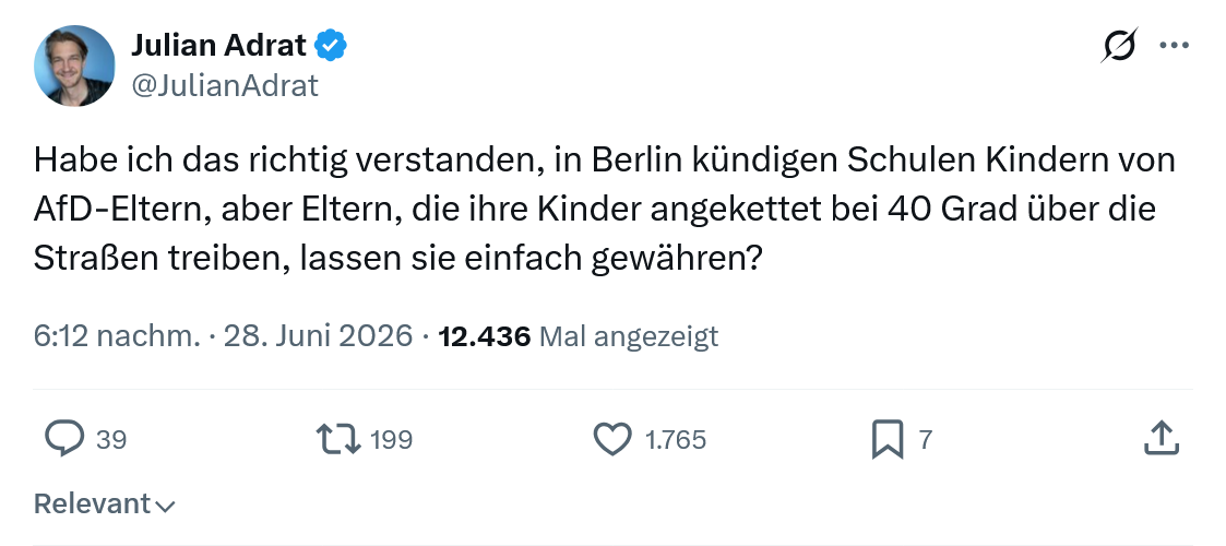 Julian Adrat: Habe ich das richtig verstanden...