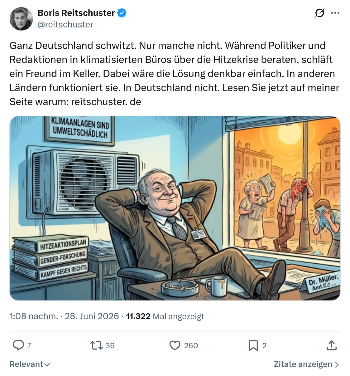 Boris Reitschuster: Ganz Deutschland schwitzt...