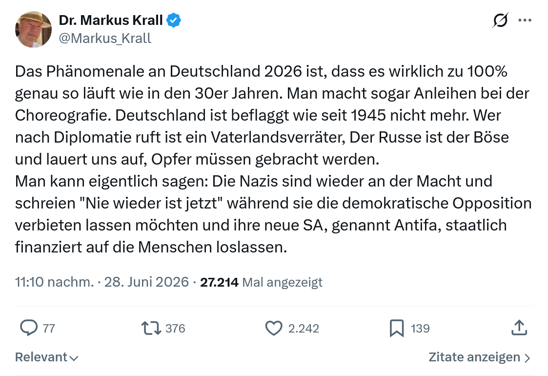 Markus Krall: Das Phänomenale an Deutschland 2026 ist...