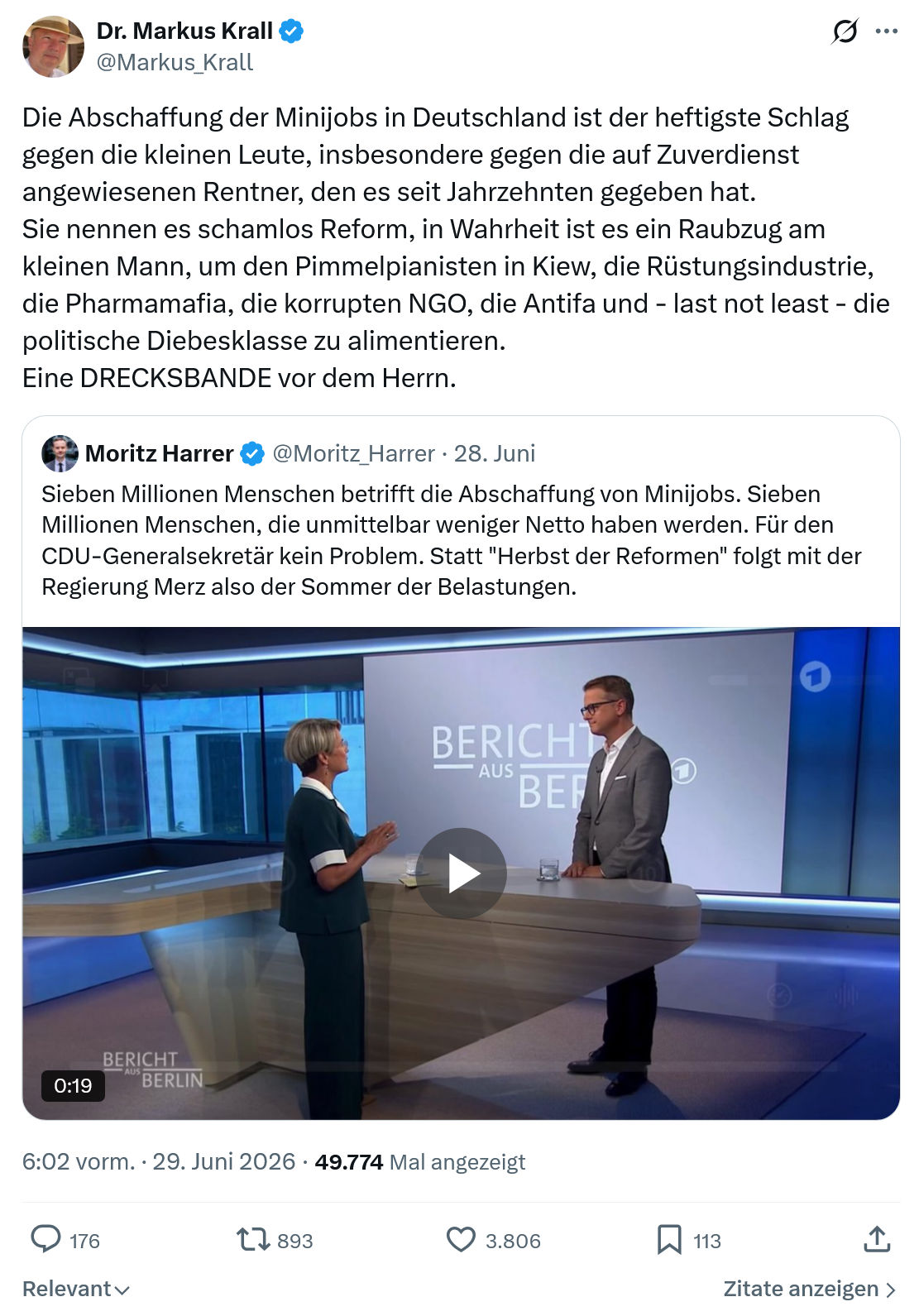 Markus Krall: Die Abschaffung der Minijobs...