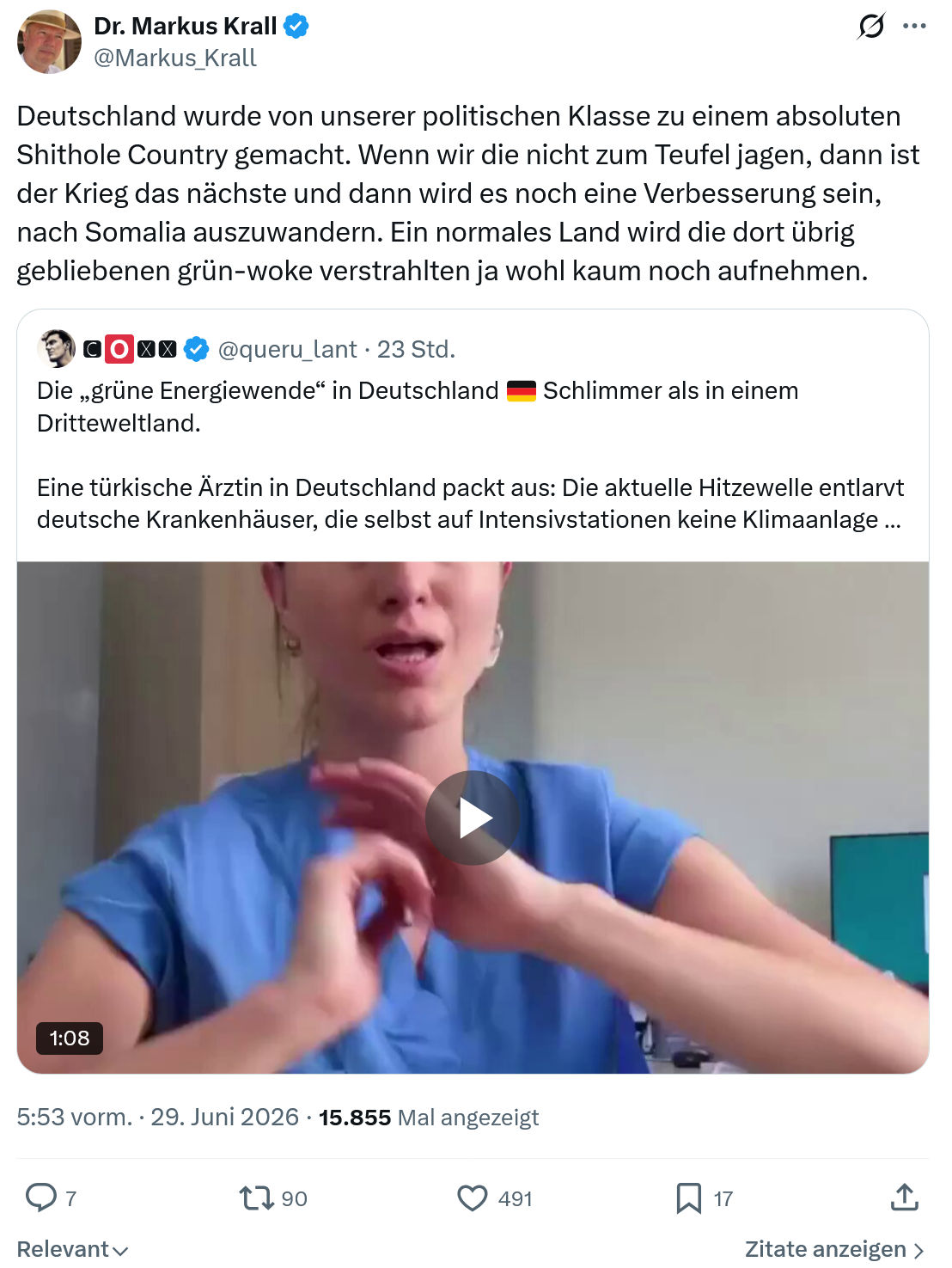 Markus Krall: Deutschland wurde von unserer politischen...