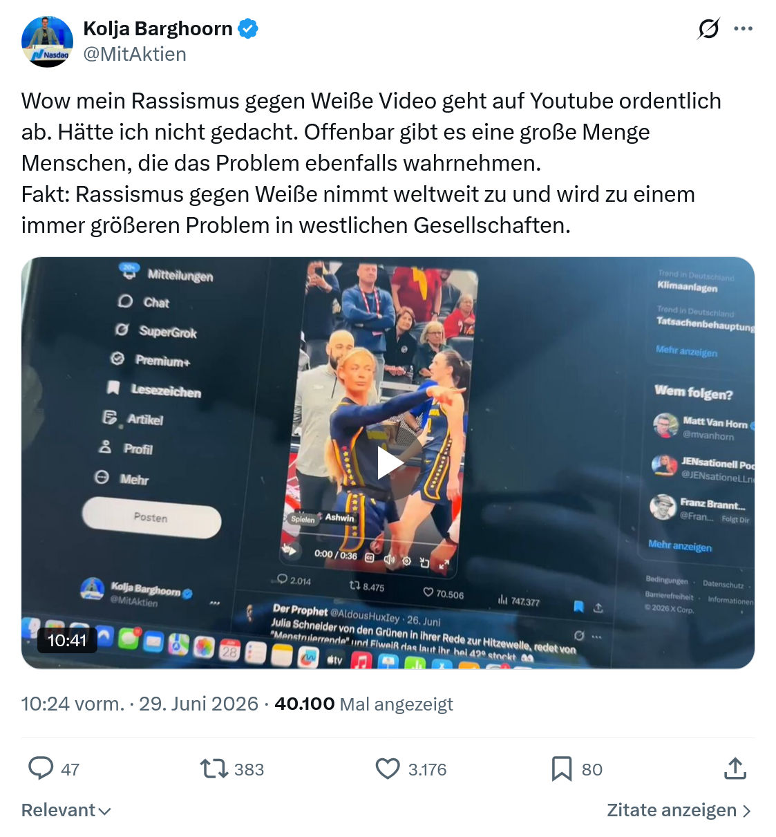 Kolja Barghoorn: Wow mein Rassismus...