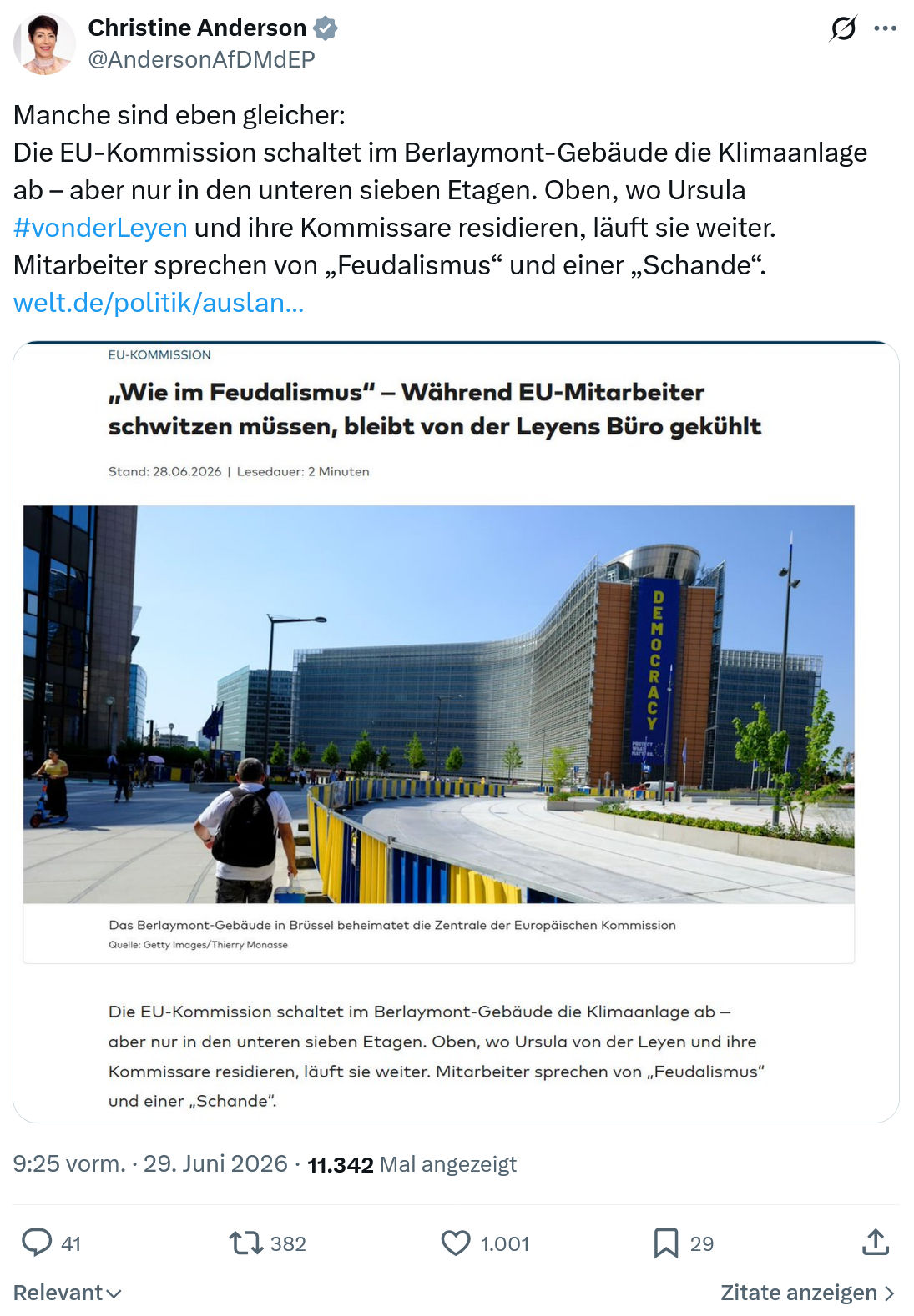Christine Anderson: Manche sind eben gleicher...