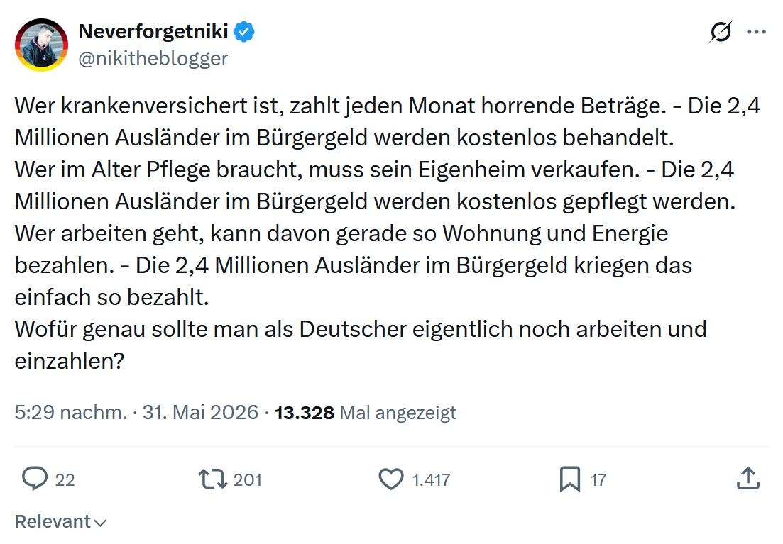 Neverforgetniki: Wer krankenversichert ist…
