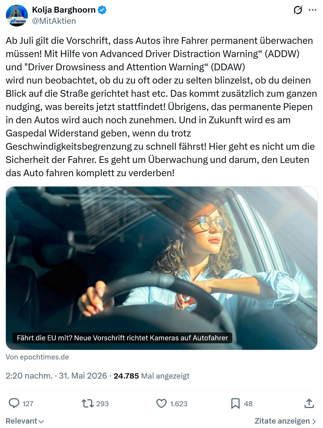 Kolja Barghoorn: Ab Juli gilt die Vorschrift…