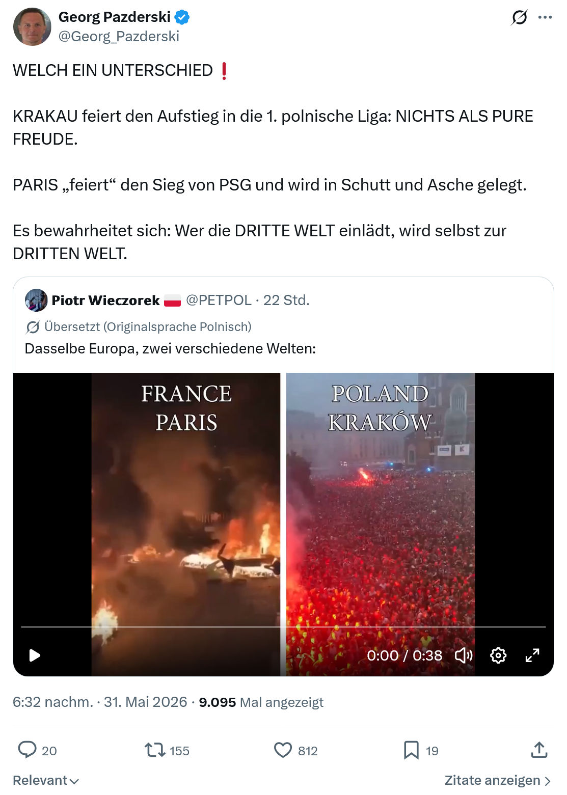 Georg Pazderski: WELCH EIN UNTERSCHIED…