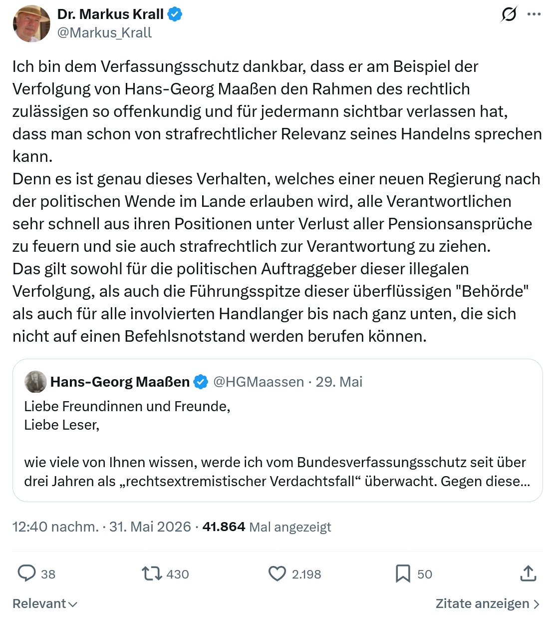 Markus Krall: Ich bin dem Verfassungsschutz dankbar…