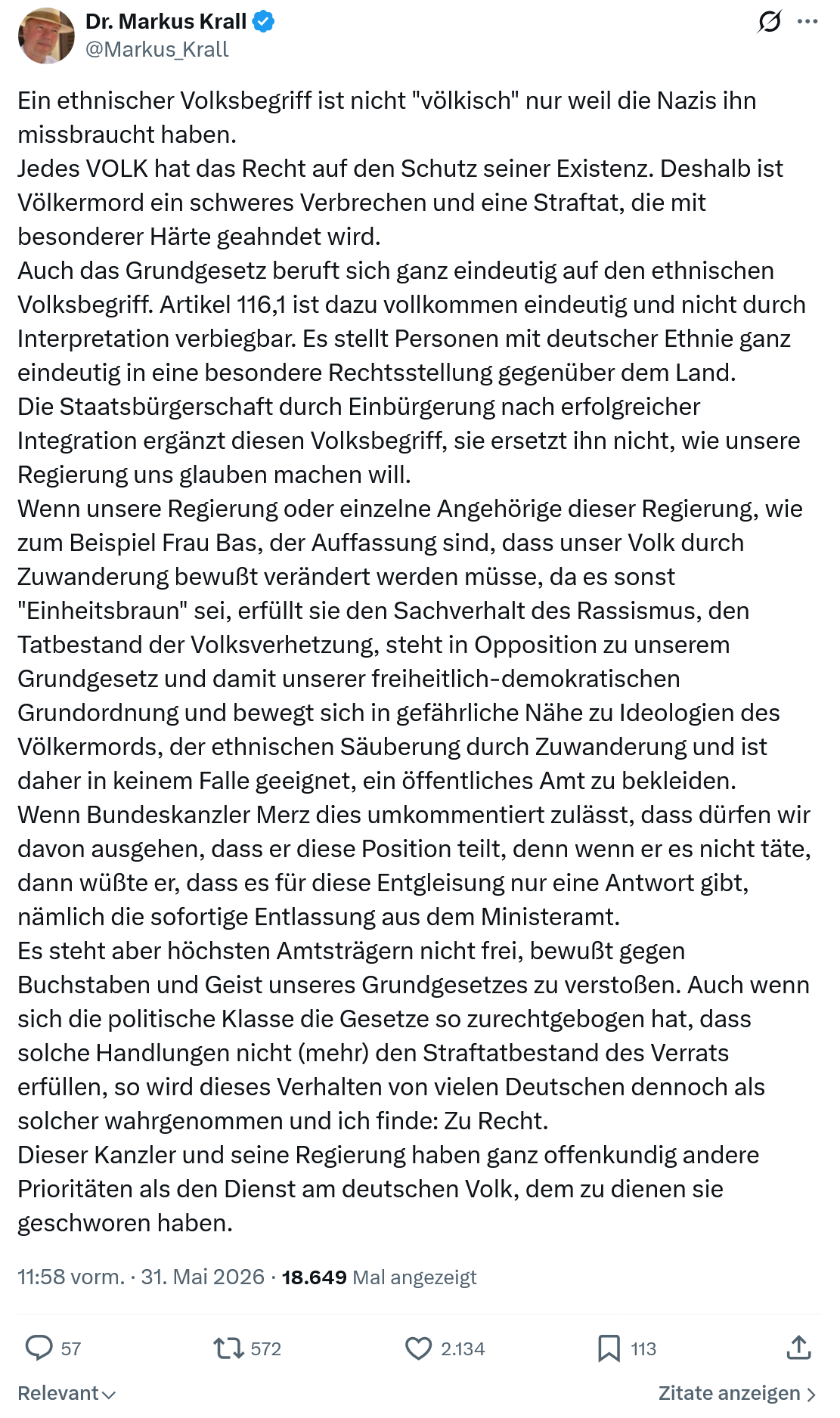 Markus Krall: Ein ethnischer Volksbegriff…