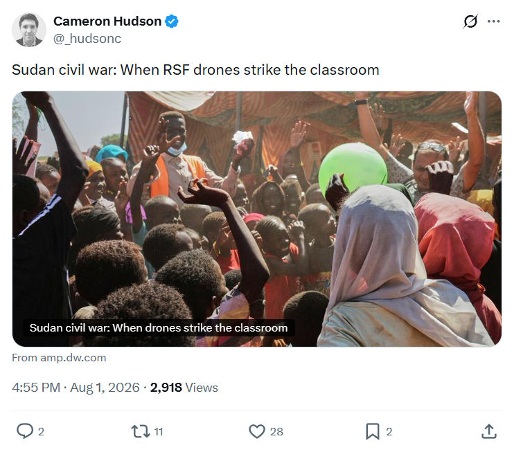 Cameron Hudson: Sudan civil war...