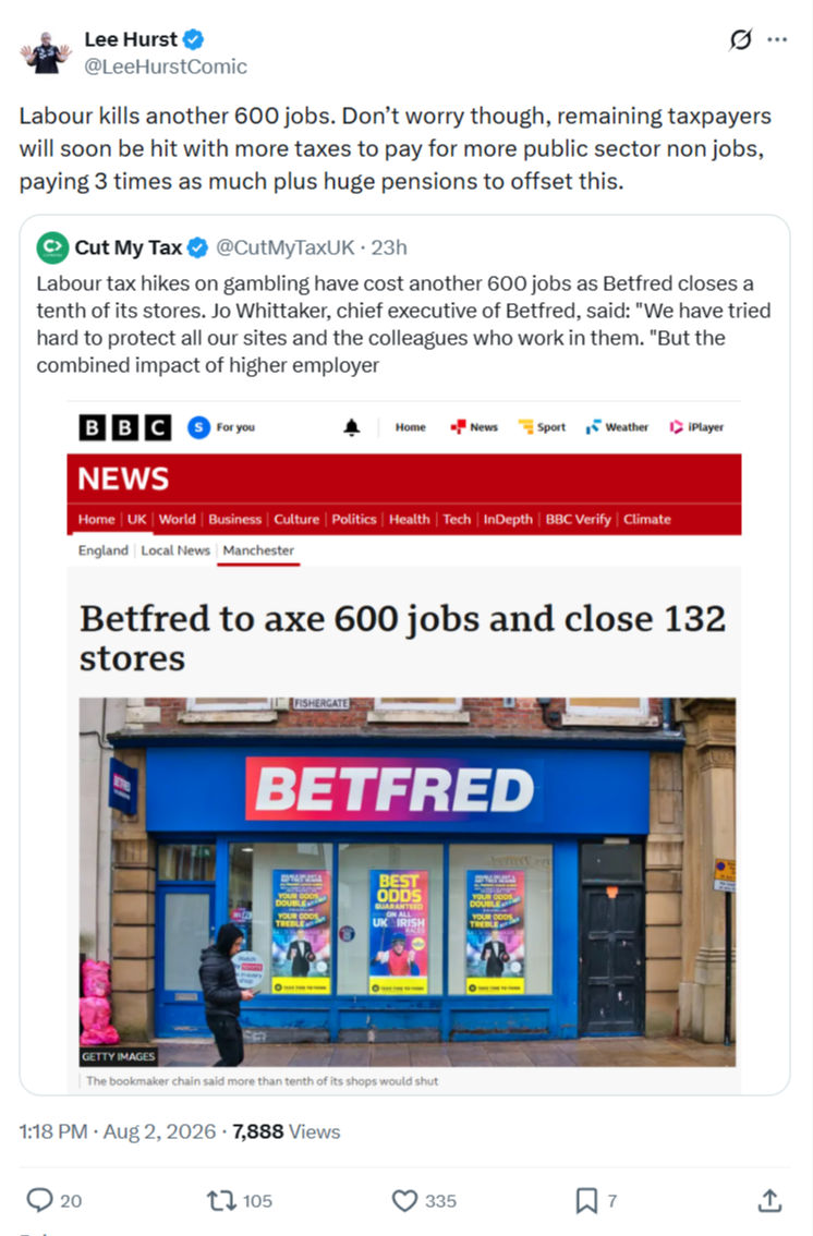 Lee Hurst: Labour kills another 600 jobs...