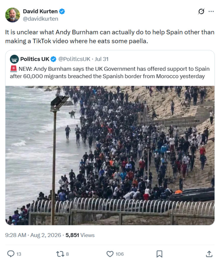 David Kurten: It is unclear what Andy Burnham...