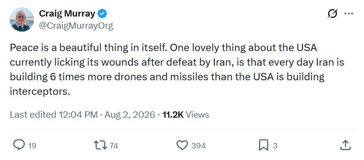 Craig Murray: Peace is a beautiful thing in itself...