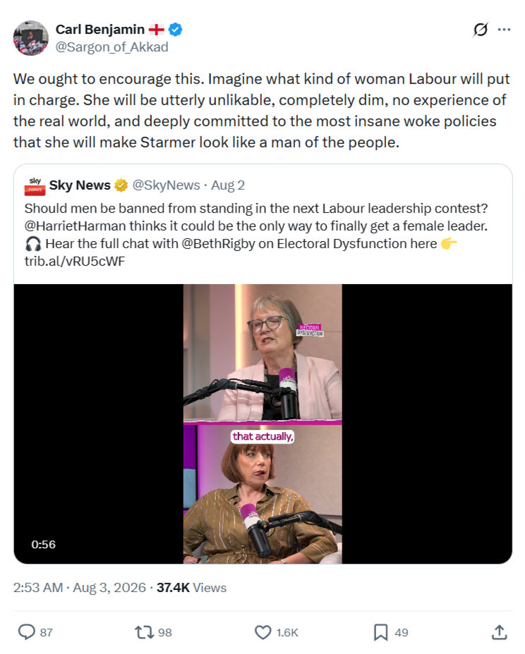 Carl Benjamin: We ought to encourage this...