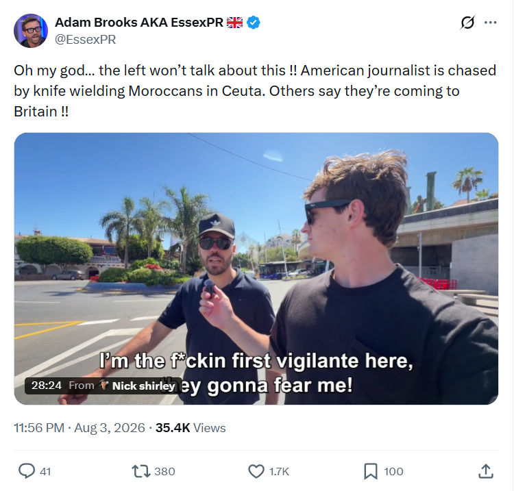 Adam Brooks: Oh my god… the left won’t talk...