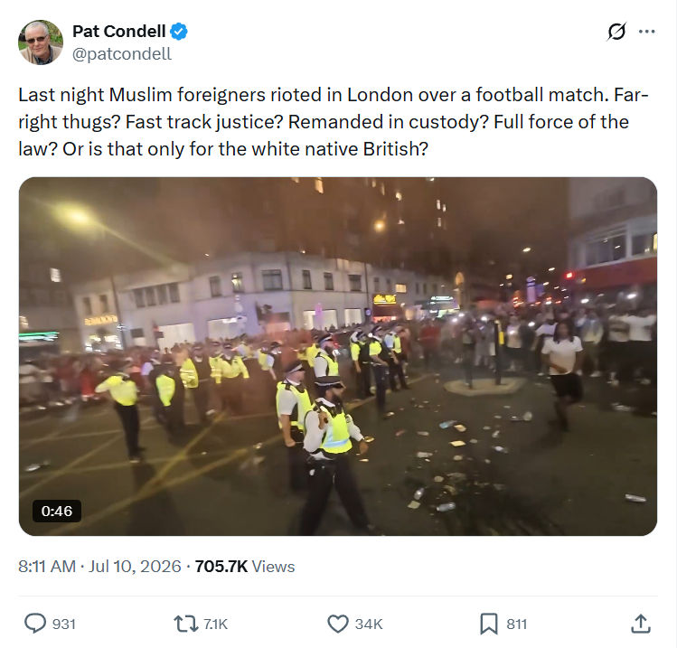 Pat Condell: Last night Muslim foreigners...