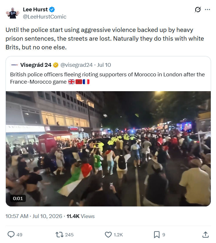Lee Hurst: Until the police start...