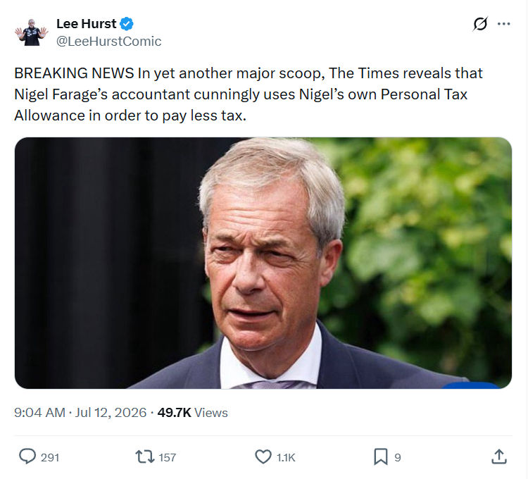Lee Hurst: BREAKING NEWS...