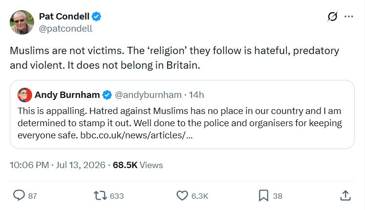 Pat Condell: Muslims are not victims...