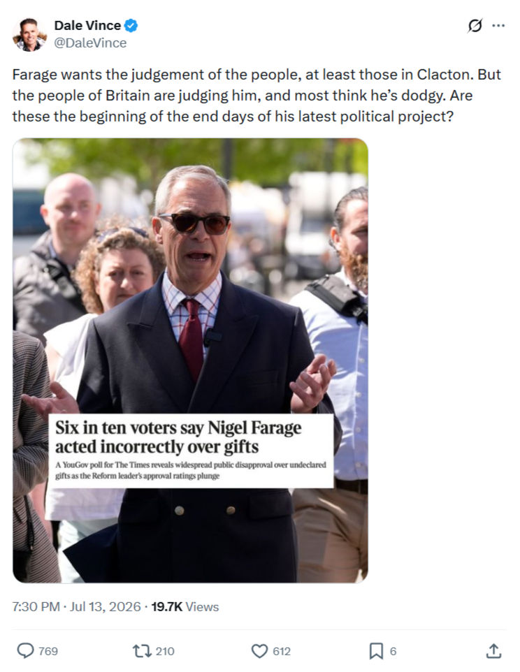Dale Vince: Farage wants the judgement of the people...