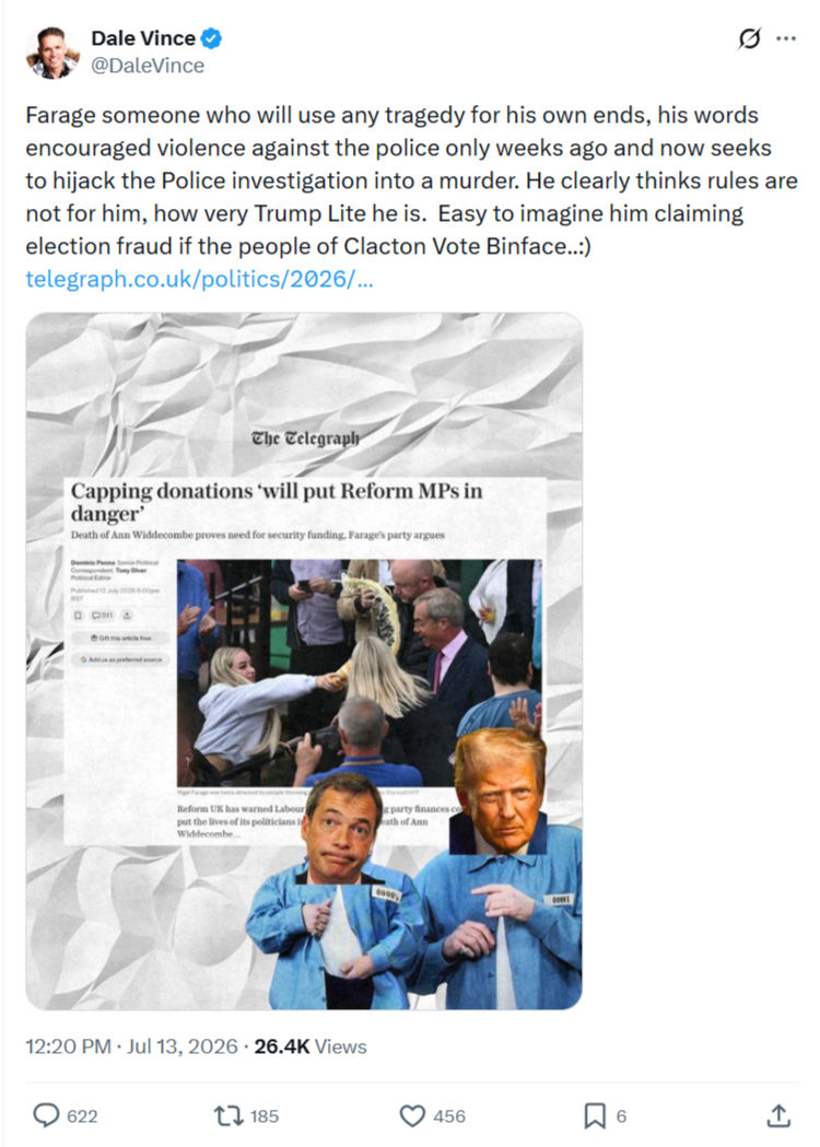Dale Vince: Farage someone who will use any tragedy...