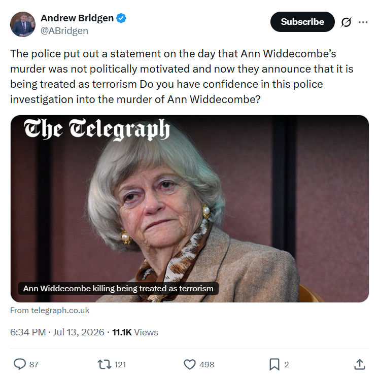 Andrew Bridgen: The police put out a statement...