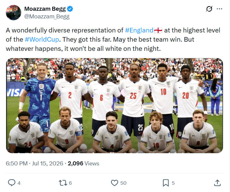 Moazzam Begg: A wonderfully diverse representation...