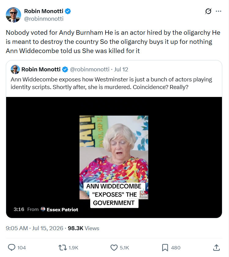 Robin Monotti: Nobody voted for Andy Burnham...