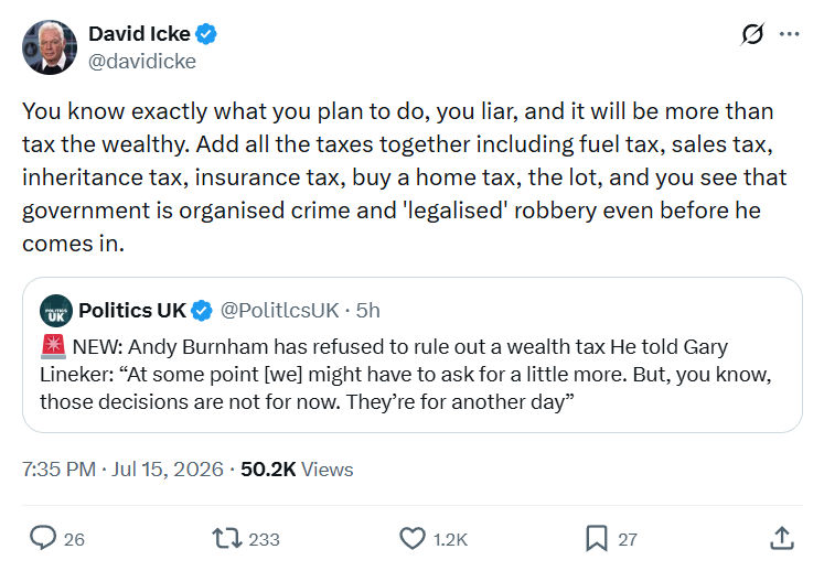 David Icke: You know exactly what you plan to do...