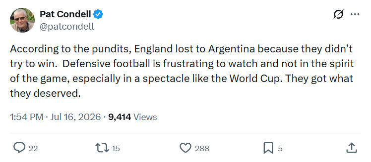Pat Condell: According to the pundits...