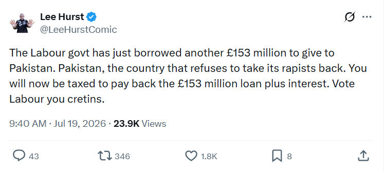 Lee Hurst: The Labour govt has just borrowed...