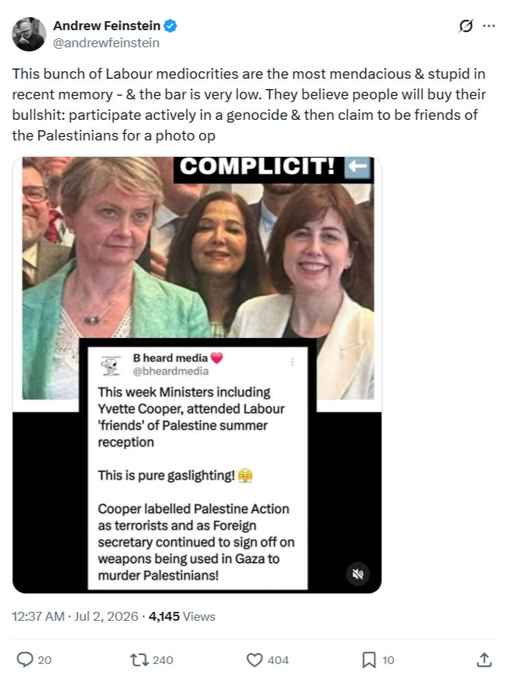 Andrew Feinstein: This bunch of Labour mediocrities...