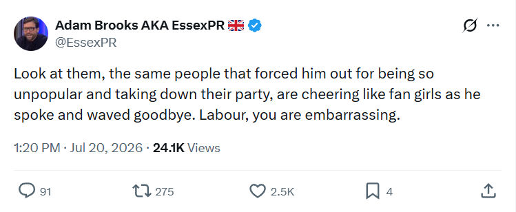 Adam Brooks: Look at them, the same people that forced...